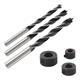 Wiertła do połączeń kołkowych 6, 8, 10 mm z ogranicznikami, 3szt. Wolfcraft WF2730000
