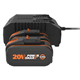 2 akumulatory 20V 4.0Ah i ładowarka z 2 portami Worx PowerShare WA3611