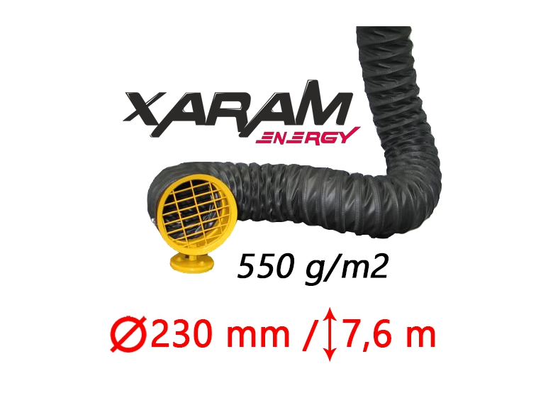 Antystatyczny przewód elastyczny do nagrzewnic Xaram Energy 550g 230mm 7.6m