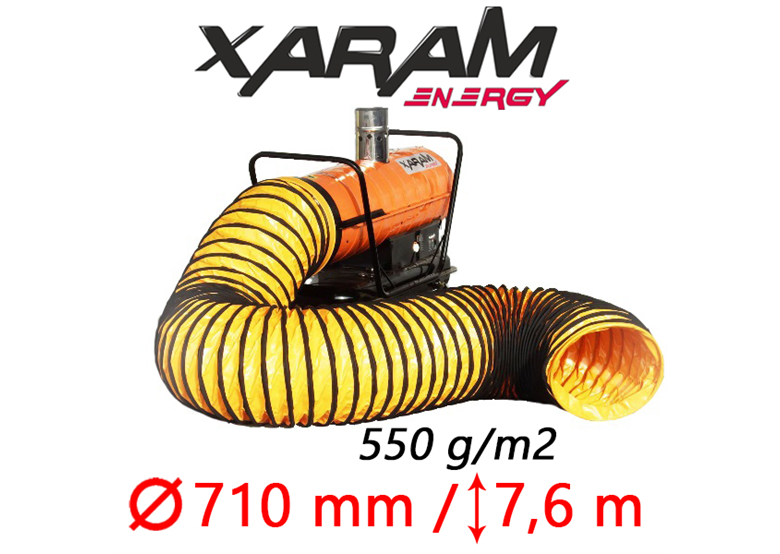 Przewód elastyczny do nagrzewnic Xaram Energy 550g 710mm 7.6m