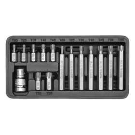 Końcówki wkrętakowe Torx (15szt.) Yato YT-0411