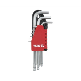 Klucze hex kulka 9 części 1,5-10 mm długie CRV Yato YT-0506