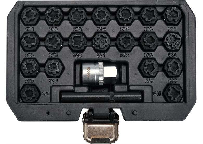 Nasadki do wkręcania śrub zabezpieczających VW, zestaw 22 elementów Yato YT-060305