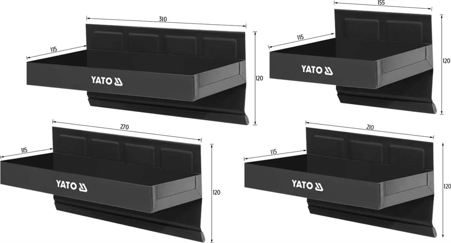Półki magnetyczne 4szt. Yato YT-08682