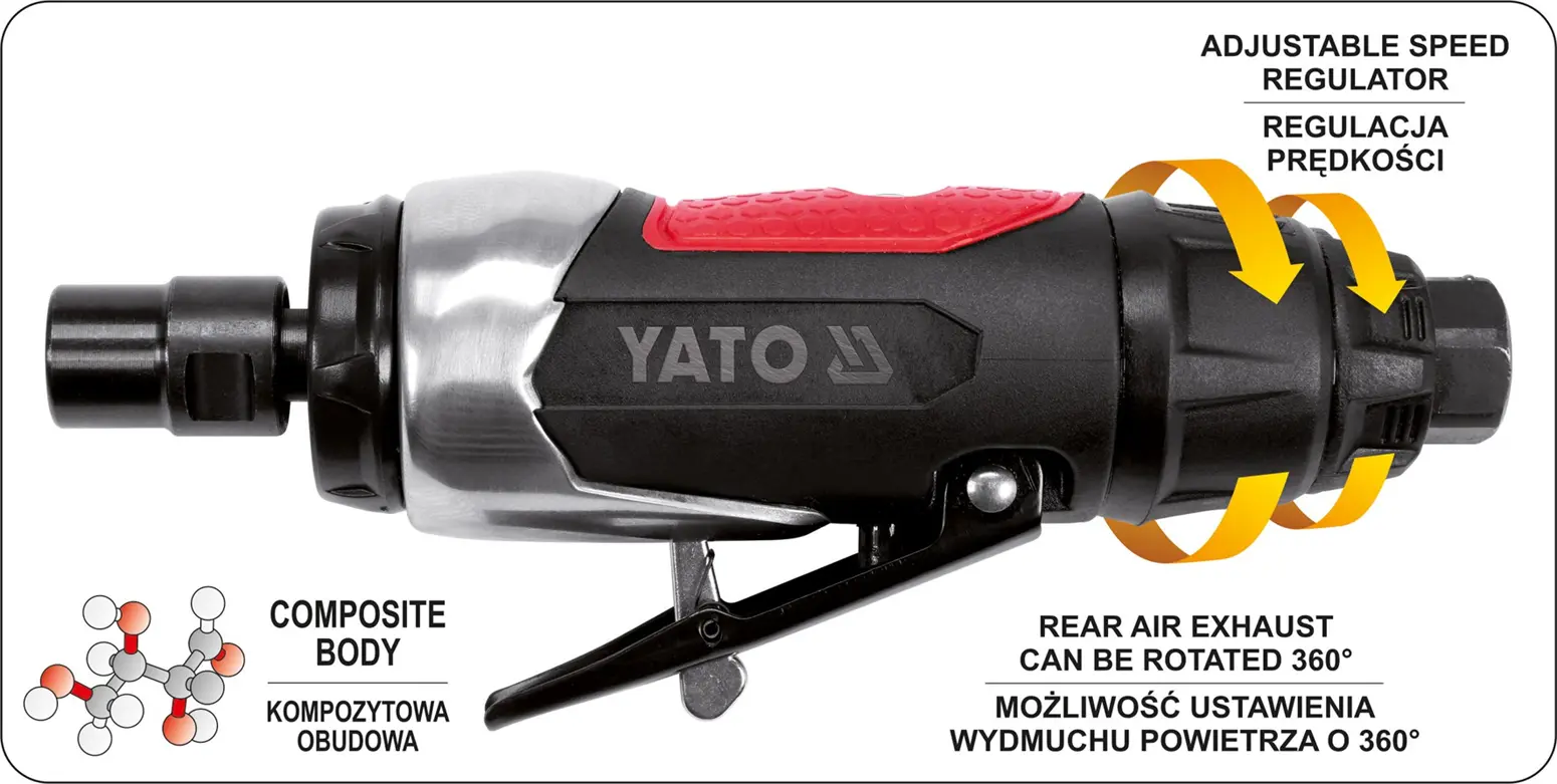 Szlifierka prosta pneumatyczna Yato YT-09632