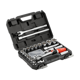 Klucze nasadowe 1/2", zestaw 24 elementów Yato YT-12662