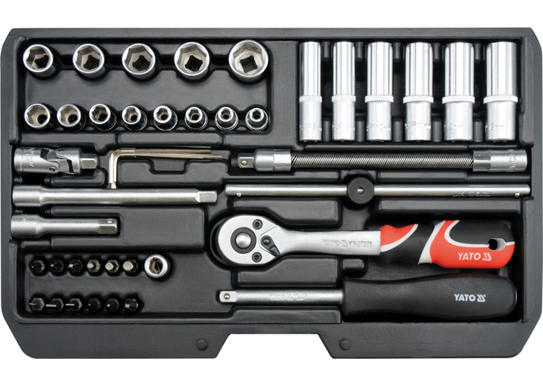 Zestaw narzędziowy 1/4", 42szt. Yato YT-14481