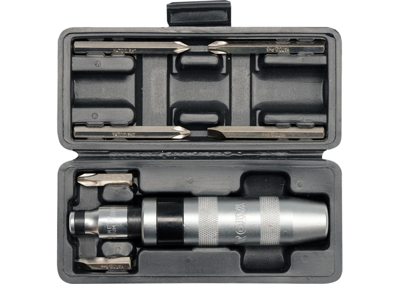 Wkrętak udarowy cr-v + 6 bitów Yato YT-2802