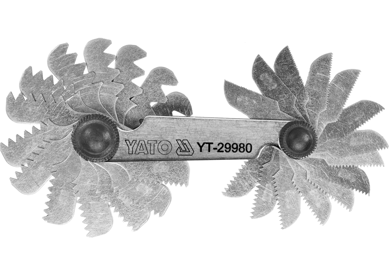 Sprawdzian grzebieniowy do gwintów metrycznych Yato YT-29980