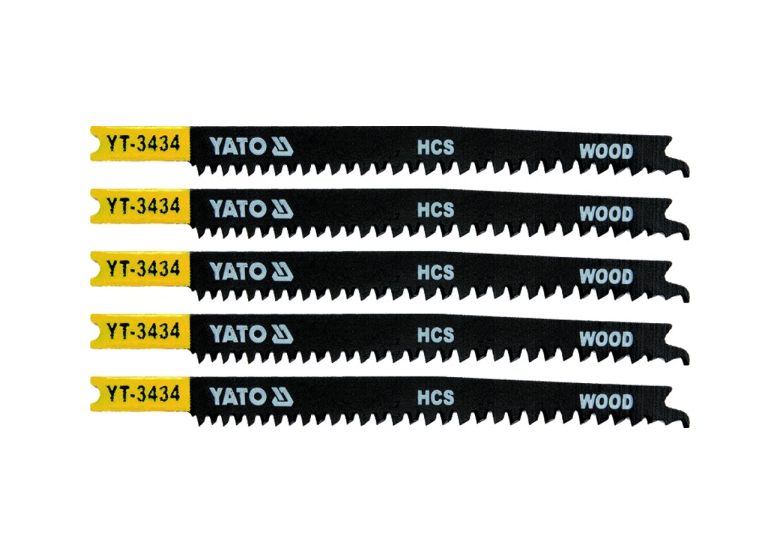 Brzeszczot do wyrzynarki drewno typ u 12-8tpi 5 sztuk Yato YT-3434