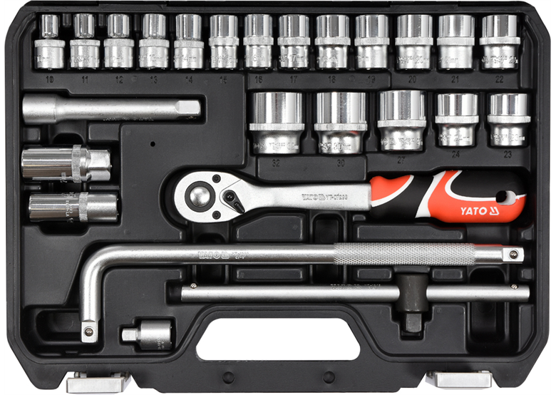Zestaw narzędziowy 1/2", 25szt. Yato YT-38741