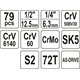 Zestaw narzędzi ręcznych, 79 elementów Yato YT-38911
