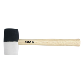 Młotek gumowy czarno-biały z drewnianą rączką 780 g Yato YT-4604