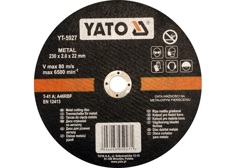 Tarcza do cięcia metalu Yato YT-5927
