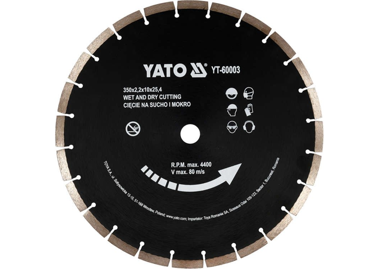 Tarcza diamentowa do betonu 350x25,4mm Yato YT-60003