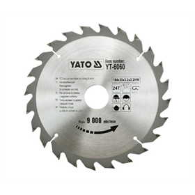 Piła tarczowa z węglikiem 184 x 24 x 30 mm Yato YT-6060