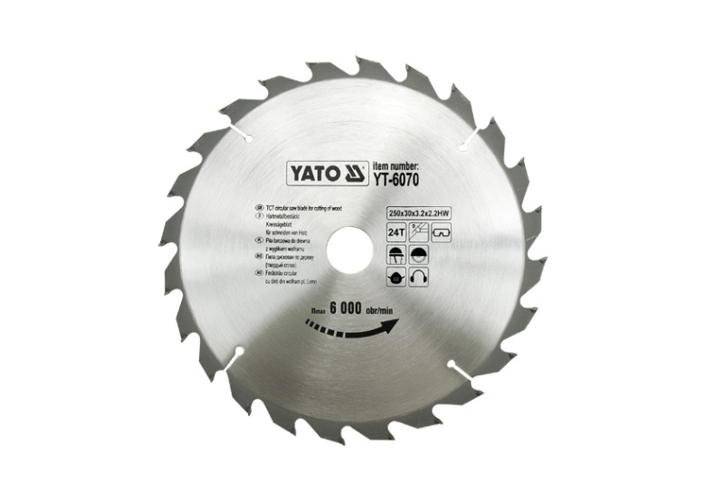 Piła tarczowa z węglikiem 250x30mm Z24 Yato YT-6070