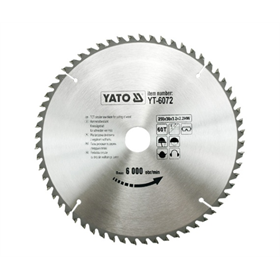 Piła tarczowa z węglikiem 250x30mm Z60 Yato YT-6072