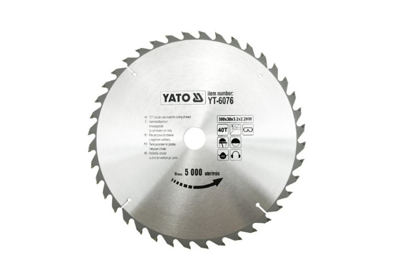 Piła tarczowa z węglikiem 300x30mm Z40 Yato YT-6076
