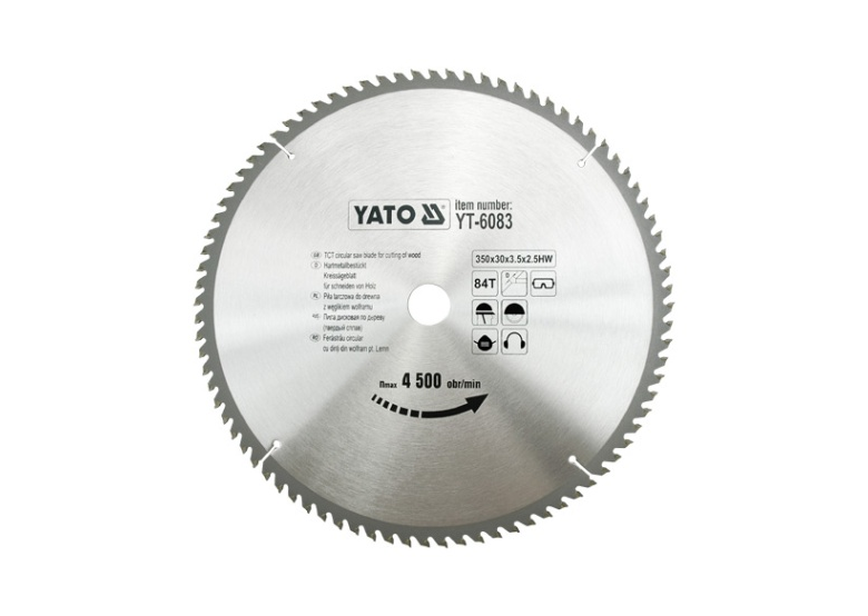 Piła tarczowa z węglikiem 350x30mm Z84 Yato YT-6083