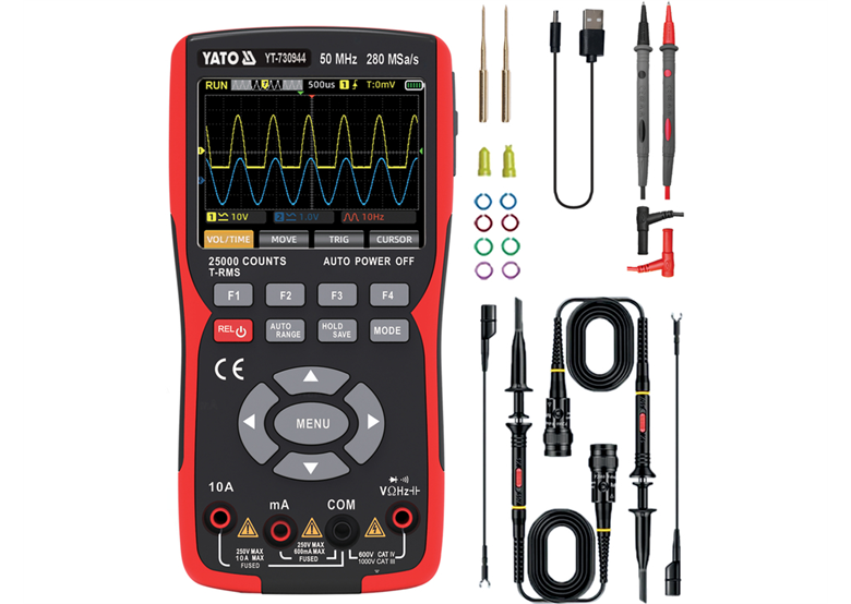 Miernik cyfrowy (multimetr) z wyświetlaczem LCD Yato YT-730944