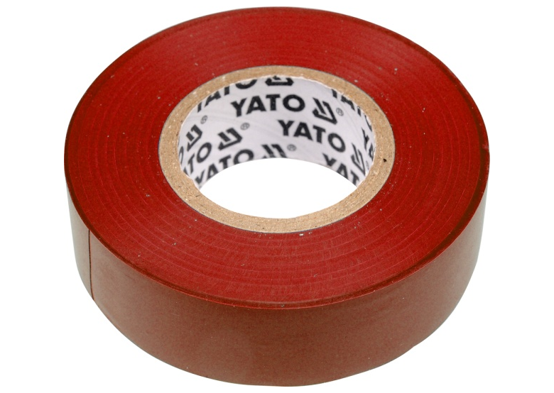 Taśma elektroizolacyjna 19 mm x 20 m czerwona Yato YT-8166