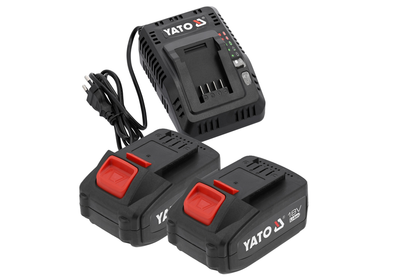 Ładowarka i 2 akumulatory 18V 4,0Ah Yato YT-828510