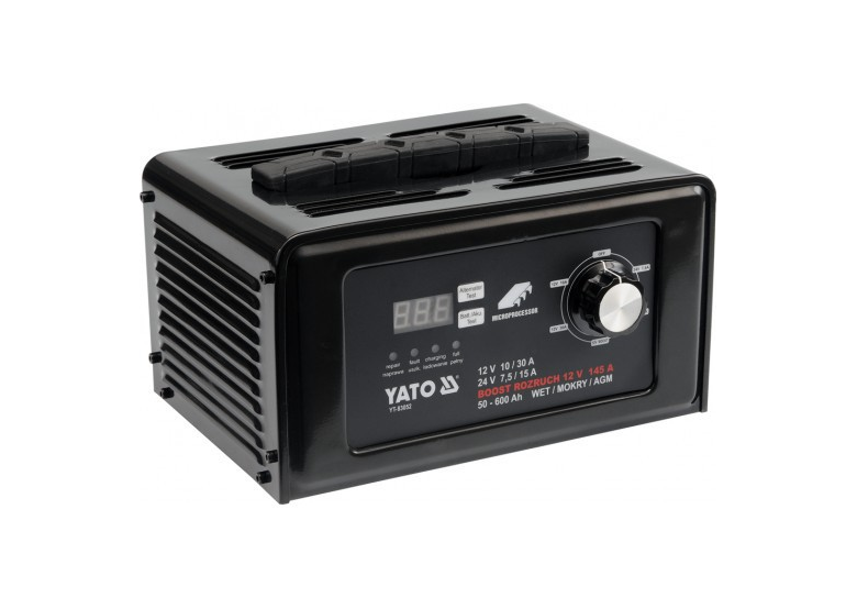 Prostownik elektroniczny z wspomaganiem rozruchu 12/24v 30a Yato YT-83052