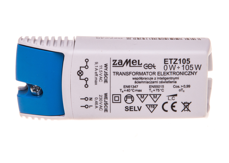 Transformator elektroniczny 230/11,5V 0-105W ETZ105 Zamel LDX10000038